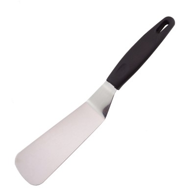 Metal Spatula Stainless Steel and Scraper with Black PP Handle