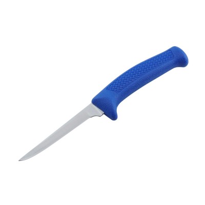 Blue PP Handle Boning Knife Tapering Blade Sharp Knife