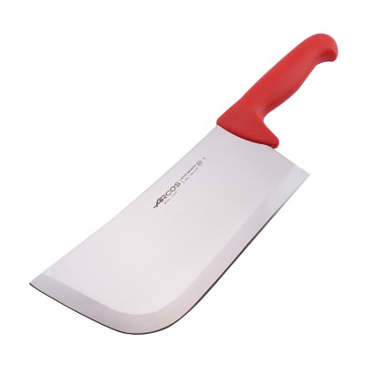 Red PP Handle Meat and Vegetable Cleaver Butcher Knife