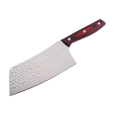 7 Inch Embossing Blade Cleaver Knife Chinese Meat Chopper Knife