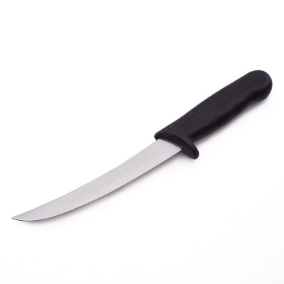 6" Curved Boning Knife with Black Handle